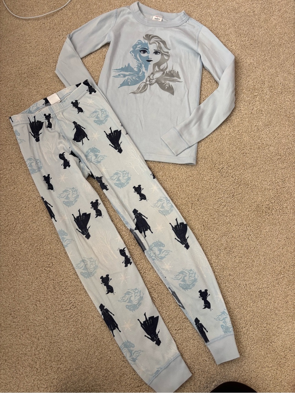 Girls cotton hanna Andersson Disney frozen 2 Elsa pajamas sz 130 (8)